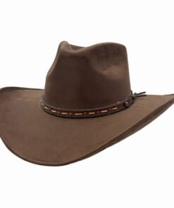 Ace High Mens Suede Teardrop Crown Rancher Cowboy Hat S M