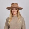 Hudson Womens Pencil Rim Felt Fedora Hat