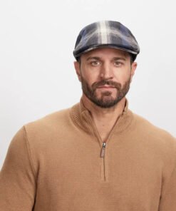 Mikey Mens Newsboy Flat Cap Navy S M