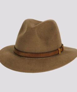 Moab Mens Crushable Wool Felt Safari Hat with Leather Band