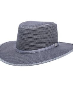 Cabana Mens Breathable Wide Brim Sun Hat Steel