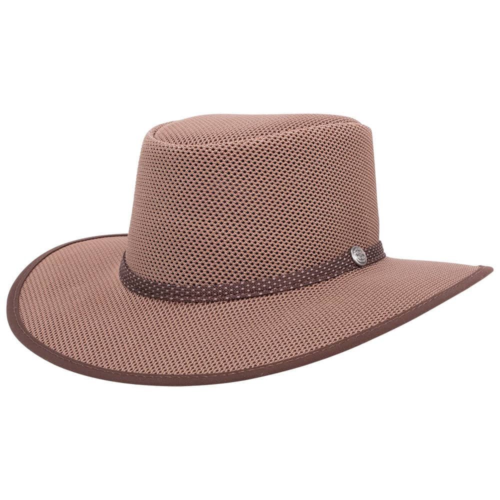 Cabana Mens Breathable Wide Brim Sun Hat Walnut
