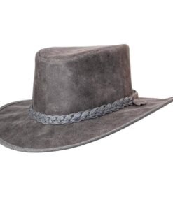 Crusher Mens Crushable Leather Outback Hat Bomber