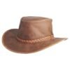Crusher Mens Crushable Leather Outback Hat