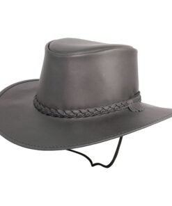 Crusher Mens Crushable Leather Outback Hat