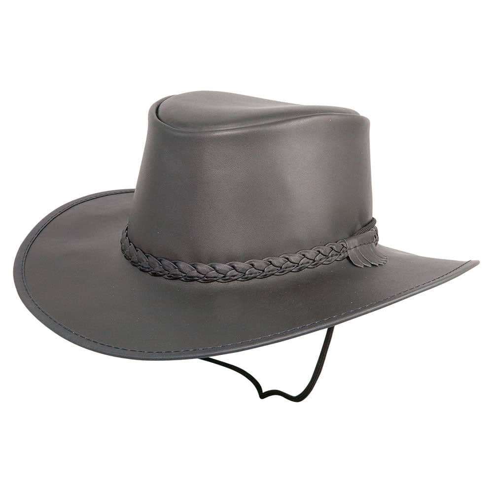 Crusher Mens Crushable Leather Outback Hat